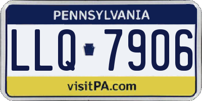 PA license plate LLQ7906
