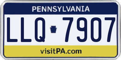 PA license plate LLQ7907