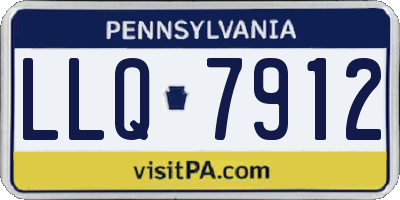 PA license plate LLQ7912