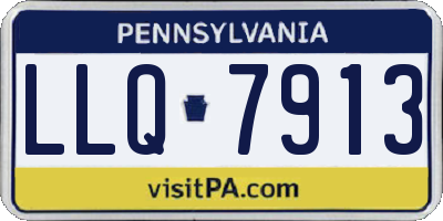 PA license plate LLQ7913