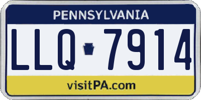 PA license plate LLQ7914