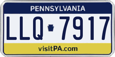 PA license plate LLQ7917