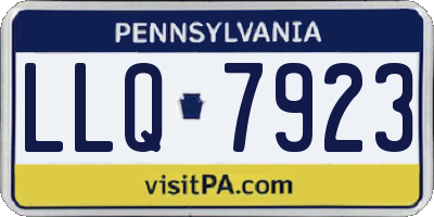 PA license plate LLQ7923