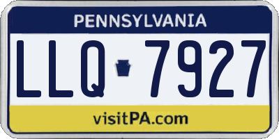 PA license plate LLQ7927