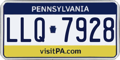 PA license plate LLQ7928