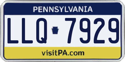 PA license plate LLQ7929
