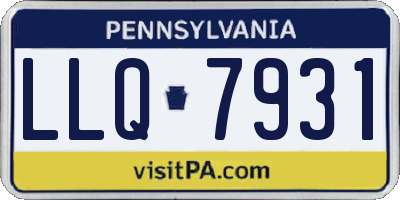 PA license plate LLQ7931