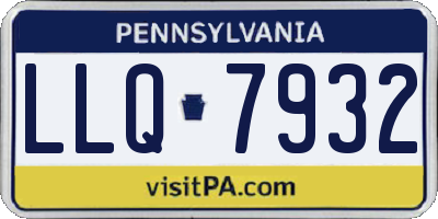 PA license plate LLQ7932