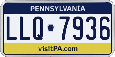 PA license plate LLQ7936