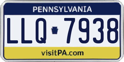 PA license plate LLQ7938