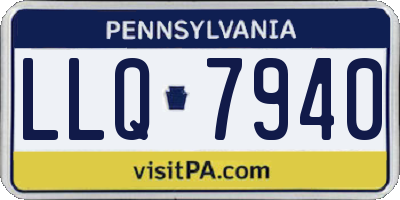 PA license plate LLQ7940