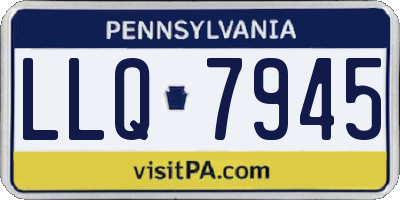 PA license plate LLQ7945