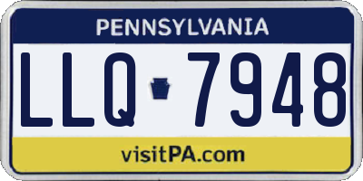 PA license plate LLQ7948