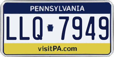 PA license plate LLQ7949