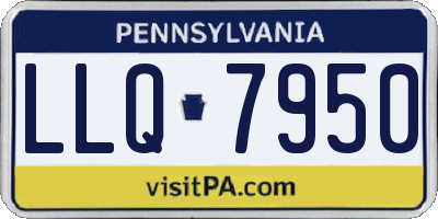 PA license plate LLQ7950