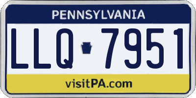PA license plate LLQ7951