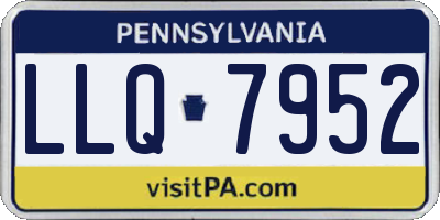 PA license plate LLQ7952