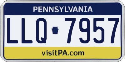 PA license plate LLQ7957