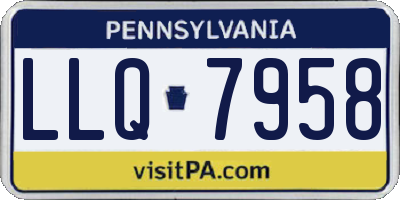 PA license plate LLQ7958