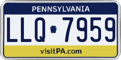 PA license plate LLQ7959