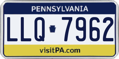 PA license plate LLQ7962