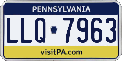 PA license plate LLQ7963