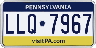 PA license plate LLQ7967