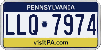 PA license plate LLQ7974