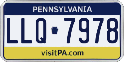 PA license plate LLQ7978