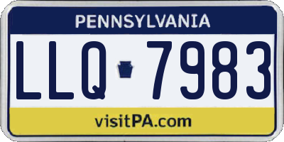 PA license plate LLQ7983