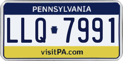 PA license plate LLQ7991
