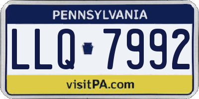 PA license plate LLQ7992