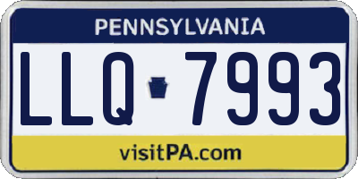 PA license plate LLQ7993