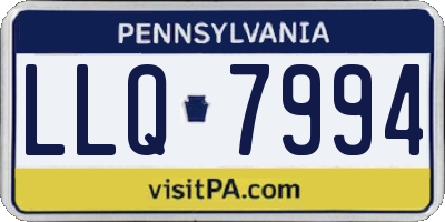 PA license plate LLQ7994