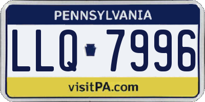 PA license plate LLQ7996