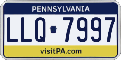 PA license plate LLQ7997