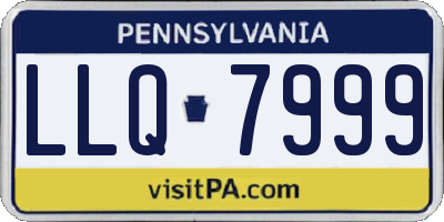 PA license plate LLQ7999