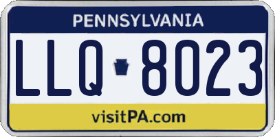 PA license plate LLQ8023