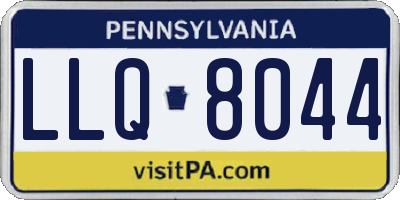PA license plate LLQ8044