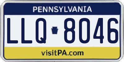 PA license plate LLQ8046