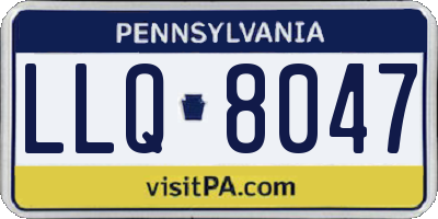 PA license plate LLQ8047