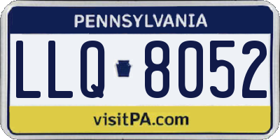 PA license plate LLQ8052