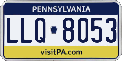PA license plate LLQ8053
