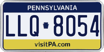 PA license plate LLQ8054