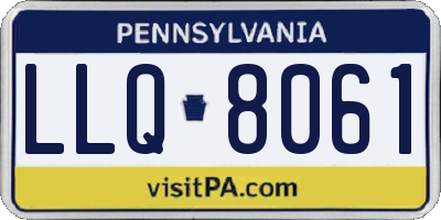 PA license plate LLQ8061