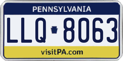 PA license plate LLQ8063