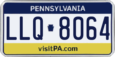 PA license plate LLQ8064