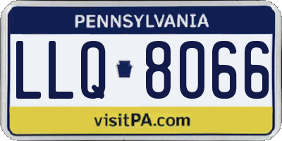 PA license plate LLQ8066