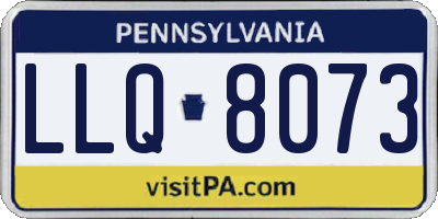 PA license plate LLQ8073
