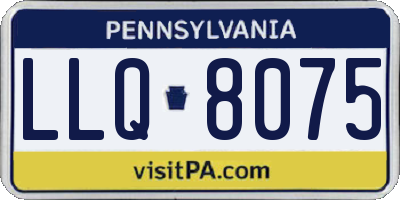 PA license plate LLQ8075